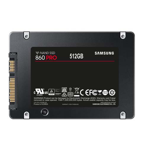 Samsung 860 Pro Series 512GB SATA III Internal Solid State Drive (MZ-76P512BW)